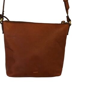 Fossil Brown Leather Crossbody Purse Shoulder Bag